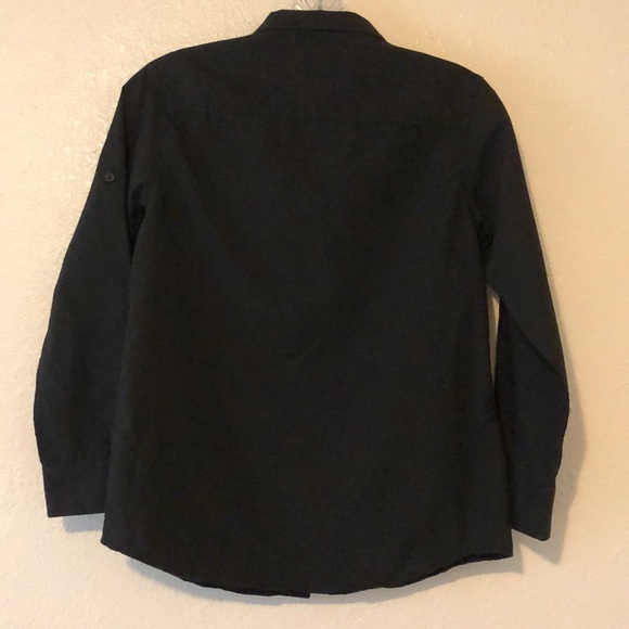Sovereign Code big boys medium size 10-12 solid black button down shirt - Picture 7 of 11